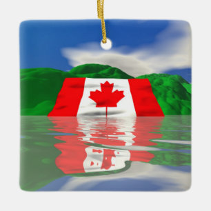Ornamento De Cerâmica Bandeira canadense