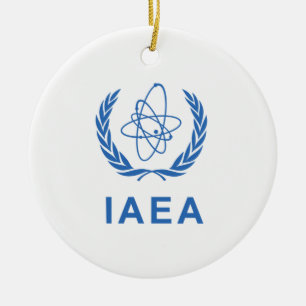 Ornamento De Cerâmica Bandeira da Agência Internacional de Energia Atômi