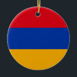 Ornamento De Cerâmica Bandeira da Armênia<br><div class="desc">Bandeira da Armênia</div>