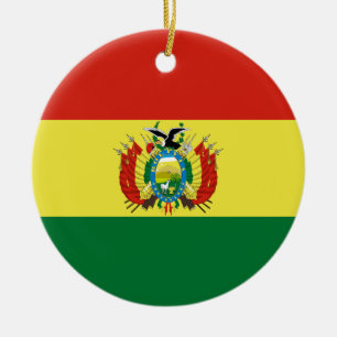 Ornamento De Cerâmica Bandeira da Bolívia