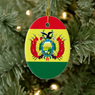 Ornamento De Cerâmica Bandeira da Bolívia