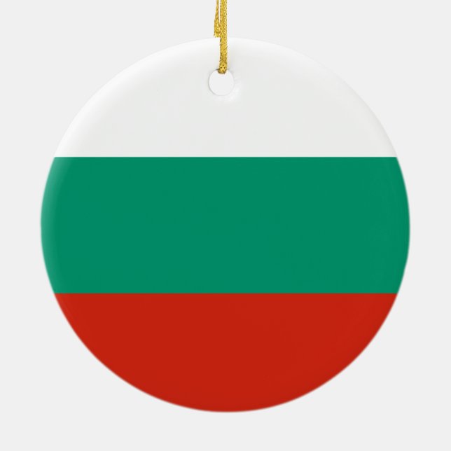 Ornamento De Cerâmica Bandeira da Bulgária Ornament (Traseira)