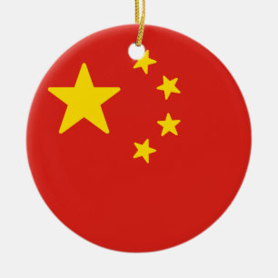 Ornamento De Cerâmica Bandeira da China