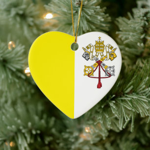 Ornamento De Cerâmica Bandeira da Cidade do Vaticano