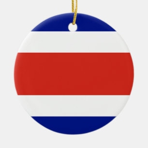 Ornamento De Cerâmica Bandeira da Costa Rica