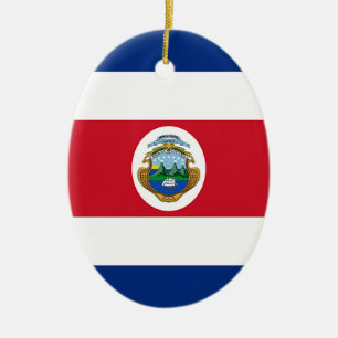 Ornamento De Cerâmica Bandeira da Costa Rica
