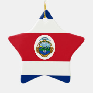 Ornamento De Cerâmica Bandeira da Costa Rica