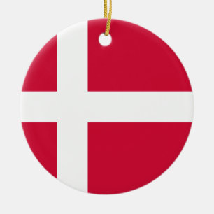 Ornamento De Cerâmica Bandeira da Dinamarca