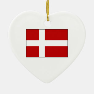 Ornamento De Cerâmica Bandeira da Dinamarca