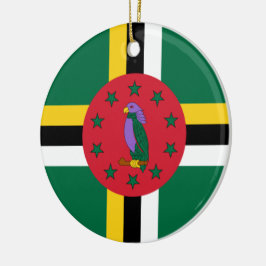 Ornamento De Cerâmica Bandeira da Domínica