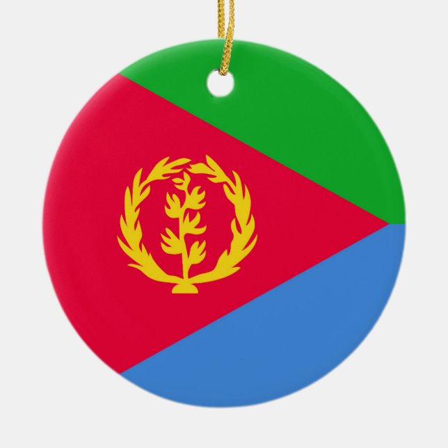 Ornamento De Cerâmica Bandeira da Eritreia (Frente)