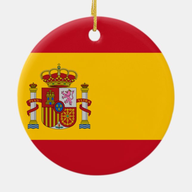 Ornamento De Cerâmica Bandeira da Espanha (Traseira)