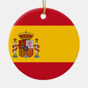 Ornamento De Cerâmica Bandeira da espanha - Bandera de España - bandeir