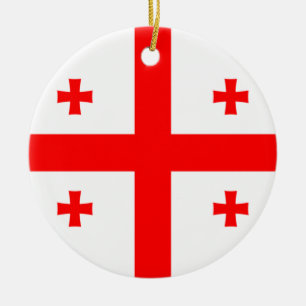Ornamento De Cerâmica Bandeira da Geórgia