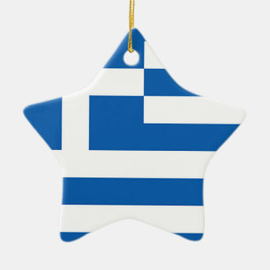 Ornamento De Cerâmica Bandeira da Grécia, Grego
