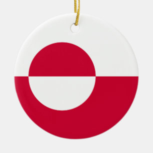 Ornamento De Cerâmica Bandeira da Gronelândia