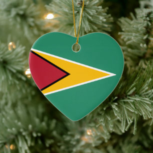 Ornamento De Cerâmica Bandeira da Guiana