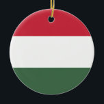 Ornamento De Cerâmica Bandeira da Hungria<br><div class="desc">Bandeira da Hungria</div>
