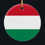 Ornamento De Cerâmica Bandeira da Hungria Ornament<br><div class="desc">Bandeira da Hungria Ornament</div>