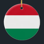 Ornamento De Cerâmica Bandeira da Hungria Ornament<br><div class="desc">Bandeira da Hungria Ornament</div>