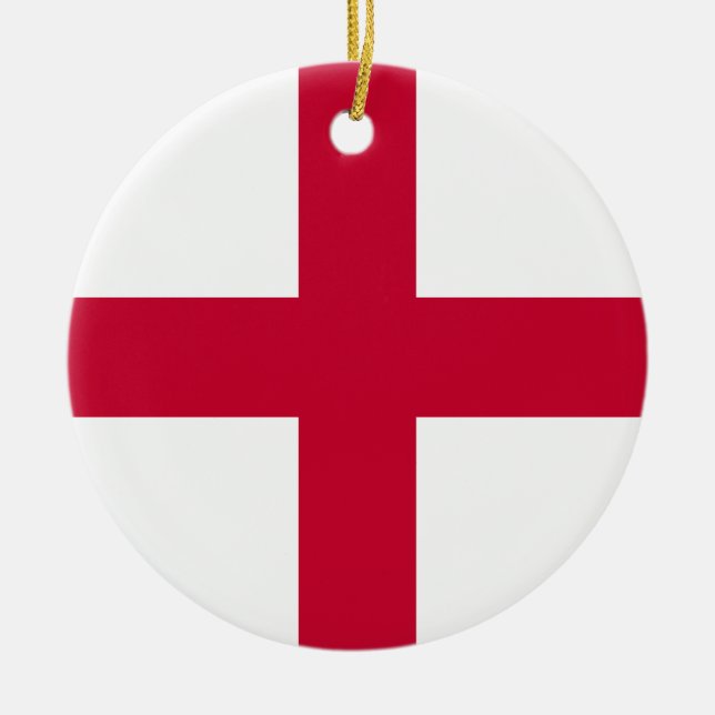 Ornamento De Cerâmica Bandeira da Inglaterra (Frente)