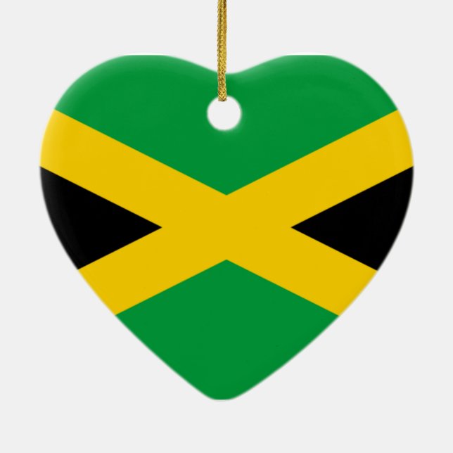 Ornamento De Cerâmica Bandeira da Jamaica (Verso)