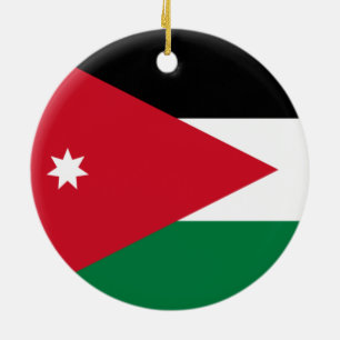 Ornamento De Cerâmica Bandeira da Jordânia