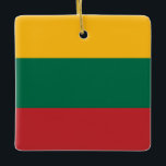 Ornamento De Cerâmica Bandeira da Lituânia (lituana)<br><div class="desc">Produtos de Sinalizador Mundial Personalizáveis - Sinta-se livre para adicionar seu próprio texto.</div>