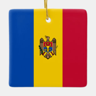 Ornamento De Cerâmica Bandeira da Moldávia