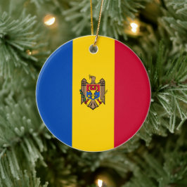 Ornamento De Cerâmica Bandeira da Moldávia
