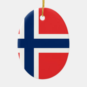 Ornamento De Cerâmica Bandeira da Noruega
