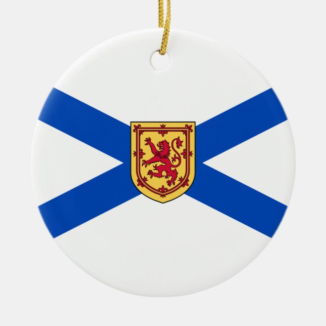 Ornamento De Cerâmica Bandeira da Nova Escócia (Província do Canadá) (Frente)