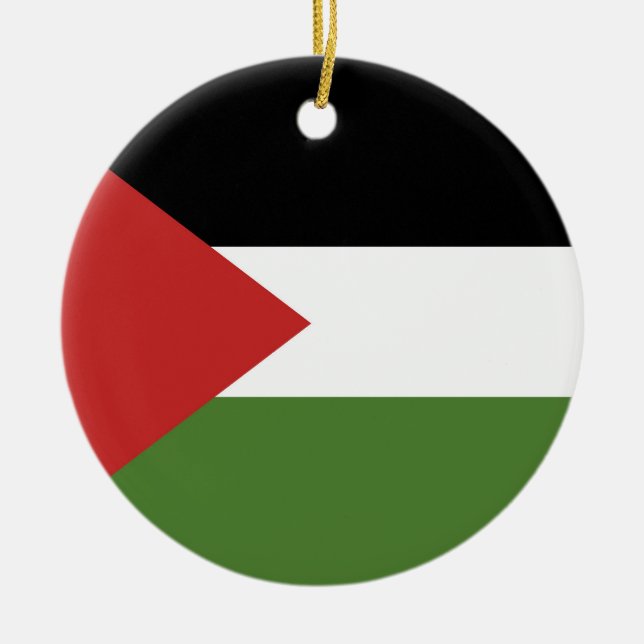 Ornamento De Cerâmica bandeira da Palestina (Frente)