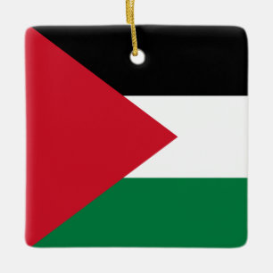 Ornamento De Cerâmica Bandeira da Palestina (Palestina)