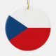 Ornamento De Cerâmica Bandeira da República Checa - Česká vlajka (Frente)