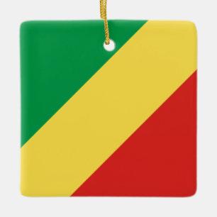 Ornamento De Cerâmica Bandeira da República do Congo