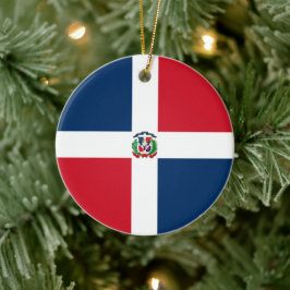 Ornamento De Cerâmica Bandeira da República Dominicana
