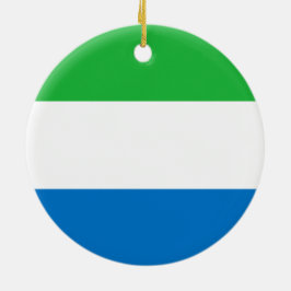 Ornamento De Cerâmica Bandeira da Serra Leoa