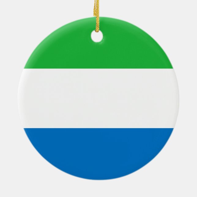 Ornamento De Cerâmica Bandeira da Serra Leoa (Traseira)