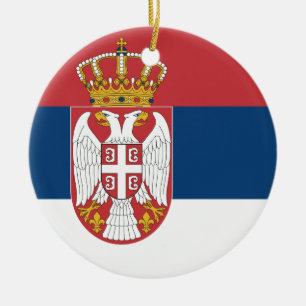 Ornamento De Cerâmica Bandeira da Sérvia