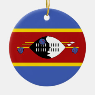 Ornamento De Cerâmica bandeira da Suazilândia