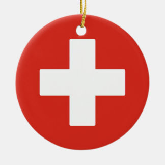 Ornamento De Cerâmica Bandeira da Suiça