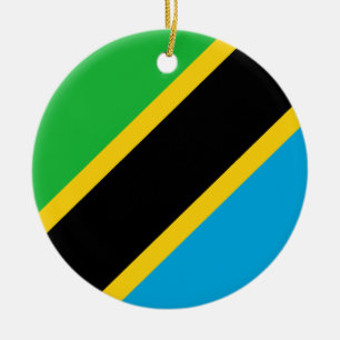 Ornamento De Cerâmica Bandeira da Tanzânia