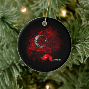 Ornamento De Cerâmica Bandeira da Turquia
