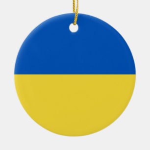 Ornamento De Cerâmica Bandeira da Ucrânia