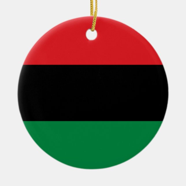 Ornamento De Cerâmica Bandeira da UNIA Pan-Africana (Frente)