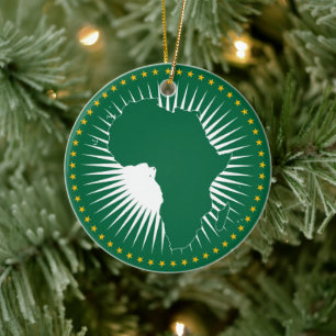 Ornamento De Cerâmica Bandeira da União Africana