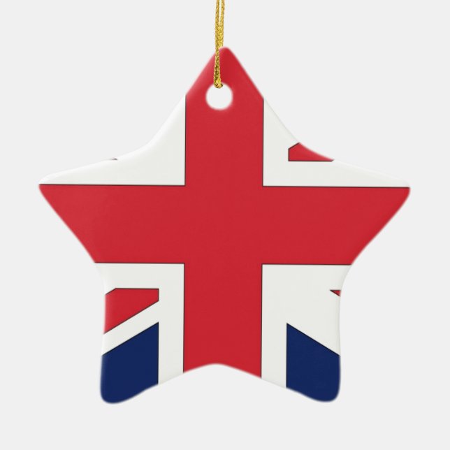 Ornamento De Cerâmica bandeira da União/ União do Reino Unido (Frente)