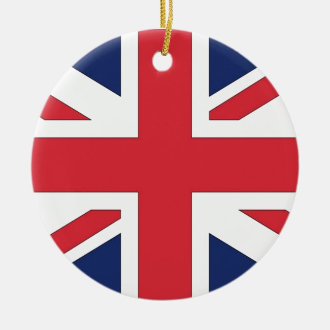 Ornamento De Cerâmica bandeira da União/ União do Reino Unido (Frente)