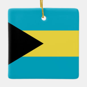 Ornamento De Cerâmica Bandeira das Bahamas